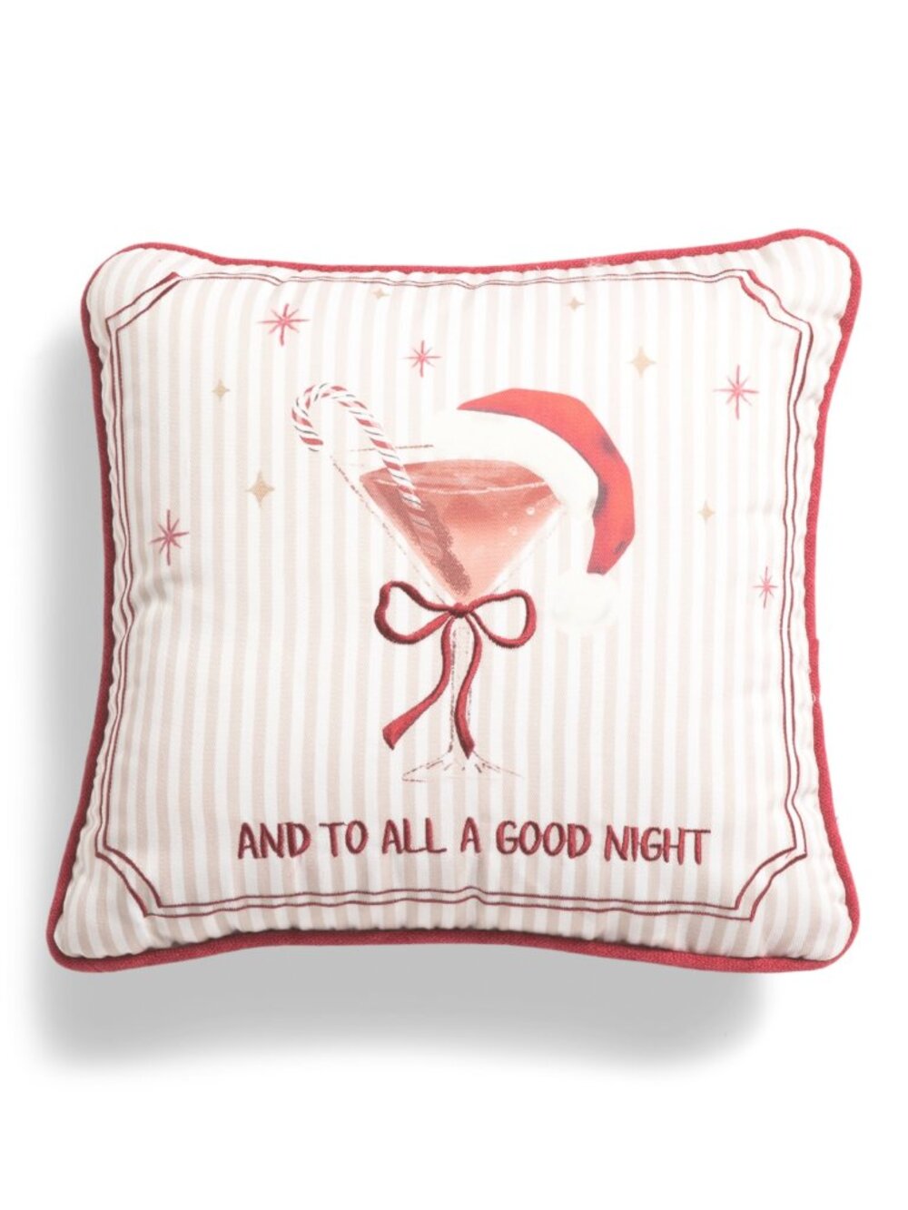 NWT - Bouffants & Broken Hearts 'And To All A Good Night' Pillow - Lilac -14x14